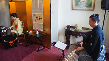 Tea ceremony and koto performance